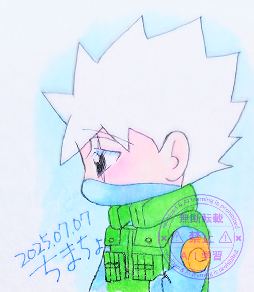 眠くて描けなかった"(-""-)"