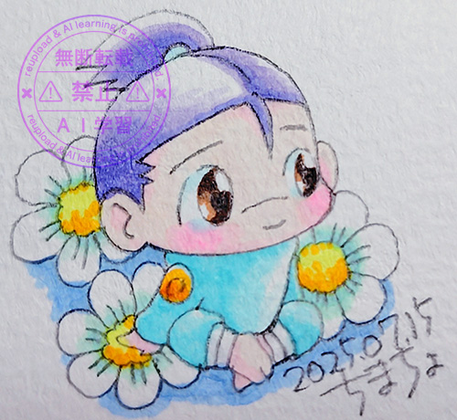 花に寄り添う
