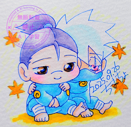 秋のひっつき虫カカシ