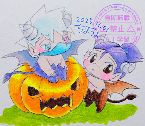 大幅遅刻でハロウィン悪魔ズ