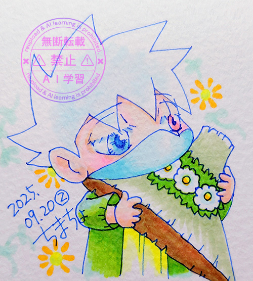 帽子を脱いでるスナフキンカカシさん