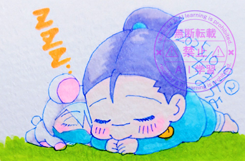 爆睡ヨダレ2秒前